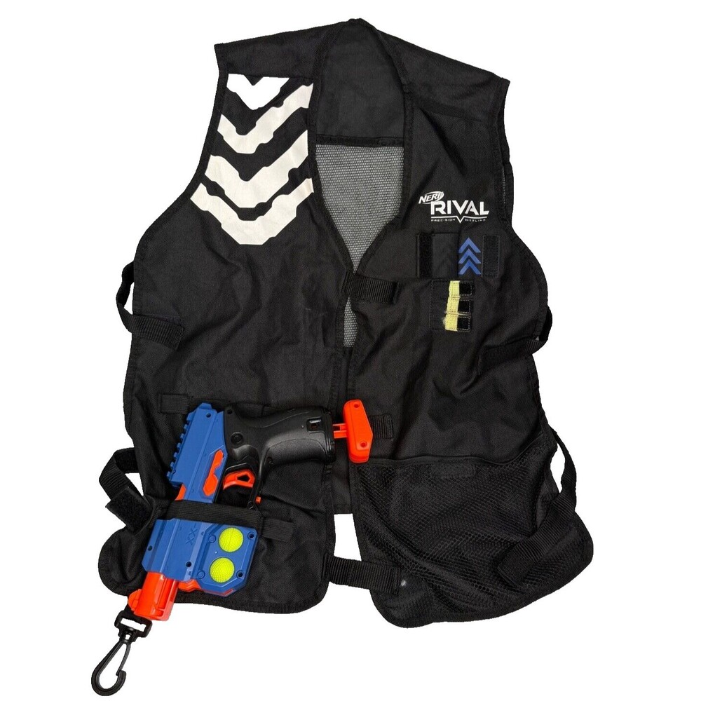 NERF RIVAL XX-100 Blaster & TACTICAL VEST - Precision Battling (4) Ammo Balls